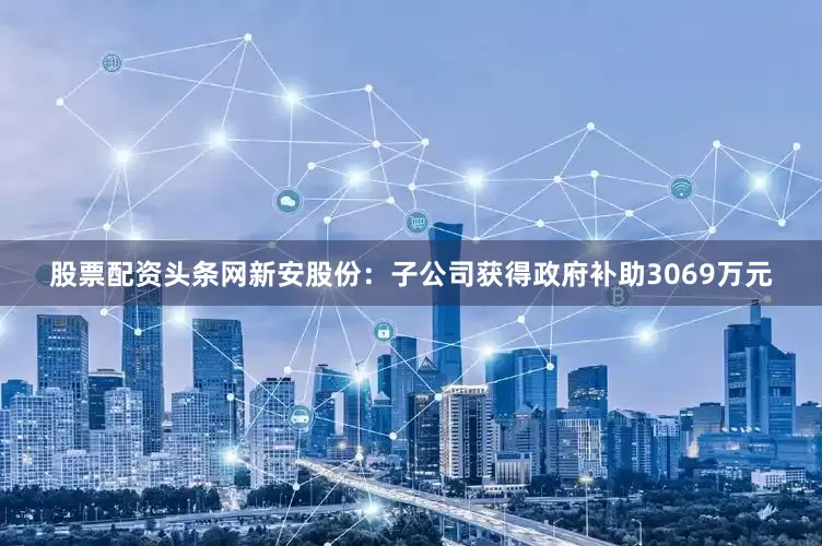 股票配资头条网新安股份：子公司获得政府补助3069万元