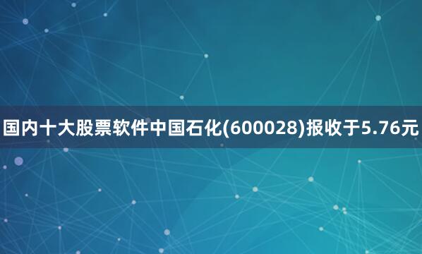 国内十大股票软件中国石化(600028)报收于5.76元