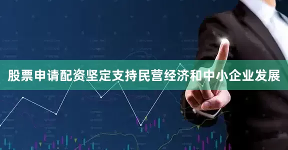 股票申请配资坚定支持民营经济和中小企业发展